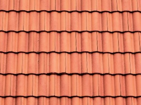 Clay Tile Roof HO-scale (1:100) 2/pk