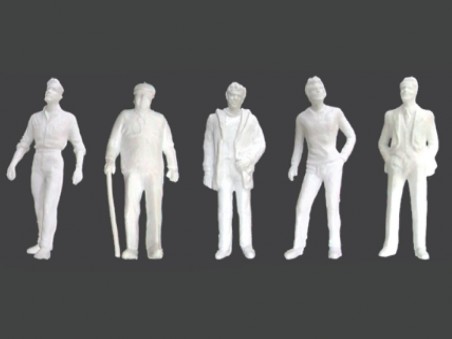 Male Figures, White 5/pk